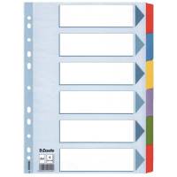 Faneblad, Esselte Mylar, A4,210x297mm assorteret kasse a 20 sets