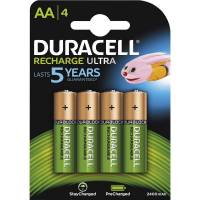 Batteri, Duracell 2400MAH, Recharge AA pakke a 4 stk