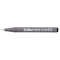 Drawingpen, Artline, EK233, 0,1-0,5MM sort, 3123301
