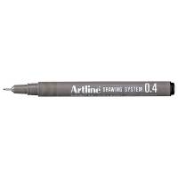 Drawingpen, Artline, EK234, 0,1-0,5MM sort, 3123401