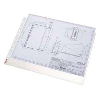 Plastlomme, Esselte transparent 85&micro;m, 297x420mm, plastik pakke a 10 stk
