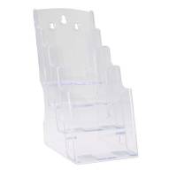Brochure holder, BNT, A6 4 rum til bord transparent