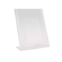 Brochure display, BNT A7 L-form til bord, transparent