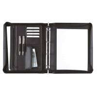 Dokumentmappe, Staedtler Eurostyle sort, 210x297mm, antal ringe: 4, Oxhide