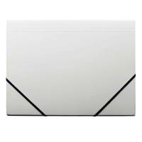 Elastikmappe, Q-Line DKF hvid, M/3 KLAPPER, 210x297mm Karton/elastik