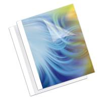 Limindbindingsomslag, Fellowes A4, 81-100 ark, 10 hvid  pakke a 100 stk
