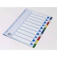 Faneblad, Q-Line, A4,210x297mm assorteret kasse a 20 sets