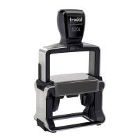 Stempel, Trodat 5204, bl&aring;/r&oslash;d med voucher