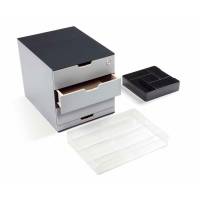 Skuffekabinet, Durable Coffe Point antracitgr&aring;, skuffer: 4