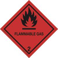 Etiketter, Etiket, Firkantet Udvendig vikling, 100.00, kraft/PE Permanent (DP 37), r&oslash;d/sort rulle a 250 etiketter