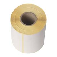 Thermoetiket, Etiket, Rektangul&aelig;r Udvendig vikling, 107.00 x 26.00 mm andre syntetiske papirer Permanent (DP 37), white karton a 1685 stk, FSC Mix Credit