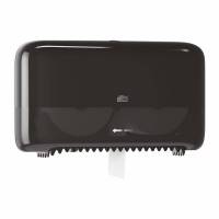 Toiletpapirdispenser ruller, Tork, T7 T7 Mid-Size Twin, sort