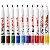 Marker, Penol, 700, 1,5MM, Rund spids assorteret, permanent, S&aelig;t med 10 stk