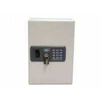 N&oslash;gleskab, NoName, 215x325x90mm digital til 36 n&oslash;gler, metal, hvid