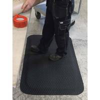 Arbejdspladsm&aring;tte, Matting Yoga Fashion, 580x830x16mm, Nitril, sort