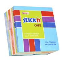 Notes, BNT Stick&acute;n, Cube, bl&aring;, 51x51mm