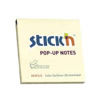 Notes, BNT Stick&acute;n, Z-notes, gul, 76 x76mm