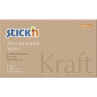 Notes, BNT Stick&acute;n, Kraft pad, brun, 127 x76mm