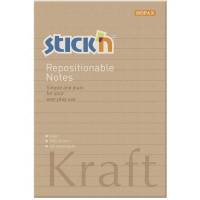 Notes, BNT Stick&acute;n, Kraft pad, brun, 101 x150mm