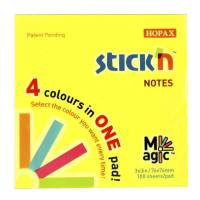 Notes, BNT Stick&acute;n, Magic neon assorteret, 76x76mm