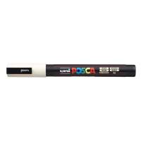 Paintmarker, Uni Posca, PC-3M, 0,9-1,3MM Rund spids, hvid, 40150119