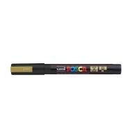 Paintmarker, Uni Posca, PC-3M, 0,9-1,3MM Rund spids, guld, 401501810