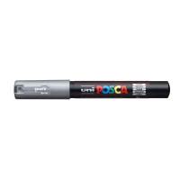 Paintmarker, Uni Posca, PC-1M, 0,7MM Rund spids, silver, 401500805