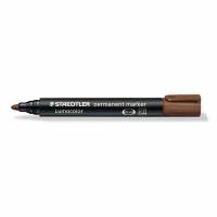 Marker, Staedtler Lumocolor, 352-7, 2MM Rund spids, brun, 352-7