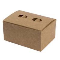 Nudelbakke, W/Vent.Holes,130x93x64mm Pap, brun, French Fries Tray pakke a 400 stk F&oslash;devaregodkendt