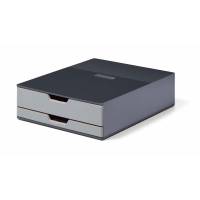 Skuffekabinet, Durable Coffe Point m&oslash;rkegr&aring;, skuffer: 2