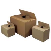 B&oslash;lgepapkasse, Master'in Access indre dim: 594 x 354 x 138 mm, 1-lags B-flute, 3.000 mm, FEFCO 0201, Testliner brun, bundt a 25 stk, palle a 650 stk FSC Mix 70\%