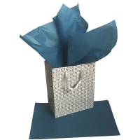 Silkepapir, 17 g/m2, 500 x 750 mm, bl&aring; Papir, pakke a 480 ark