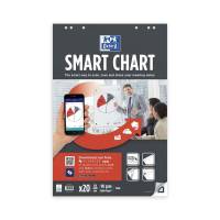 Flipoverpapir, Oxford Smart chart, hvid 650x980, blok a 20 ark