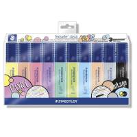 Tekstmarker, Staedtler Textsurfer 364 CWP10, 1-5MM, Skr&aring; spids, assorteret 364 CWP10, S&aelig;t med 10 stk