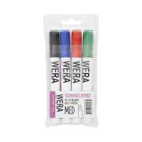 Marker, BNT Wera, 2MM, Rund spids assorteret, 482098, pakke a 4 stk