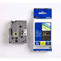 Labeltape, Brother Labeltape, TZE354 24mmx8.00m sort/metallic
