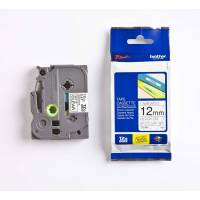 Labeltape, Brother Labeltape, TZEM31 12mmx8.00m sort/transparent