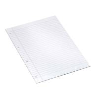 Arbejdsblade, Notesblok, linjeret, A4 hvid, 210x297mm, 80g/m2, blok af 500 ark