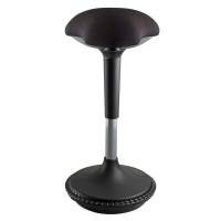 Taburet, Unilux Moove, sort/metallic