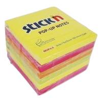 Notes, BNT Stick&acute;n, assorteret, 76x76mm pakke a 6 stk