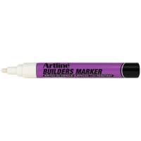 Marker, Artline, Builders EKPR-BDM 2,3MM, Rund spids, hvid, 3400118