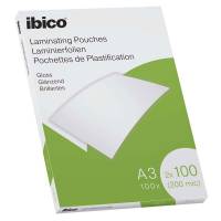 Lamineringslomme, Ibico, 100&micro;m, A3 TRANSPARENT  pakke a 100 stk