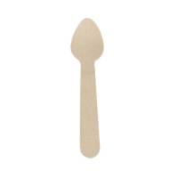 Tr&aelig;bestik, tr&aelig;, tr&aelig;, Wax coated Tea Spoon 95 mm, pakke a 100 stk kasse a 100 pakker, palle a 36 kartoner Exclussiv, F&oslash;devaregodkendt