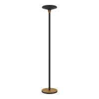 Gulvlampe, Unilux Uplight, sort/tr&aelig;