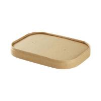 L&aring;g t/salatbowl, 500 - 1000 ml Firkantet,120x172x10mm Kraft, brun, For microwave pakke a 50 stk F&oslash;devaregodkendt