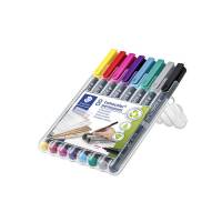 OHP-pen, Staedtler Lumocolor,  317 0,8-1,0MM, assorteret, permanent pakke a 8 stk