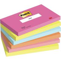 Notes, Post-it, Super sticky, assorteret 127x76mm, pakke a 6 stk
