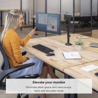 Monitorarm, Fellowes, sort