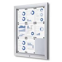 Opslagsskab, Twinco Twin, 800x1000mm Med whiteboard, aluminium/gr&aring;