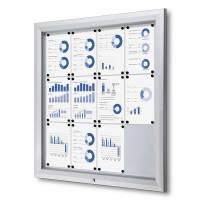 Opslagsskab, Twinco Twin, 1000x1005mm Med whiteboard, aluminium/gr&aring;